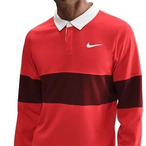 $120 Nike Court Advantage Slam Dri-Fit ADV Long Sleeve Polo Men's XS IB8141-696